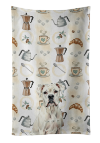 White Boxer Coffee Bar Kitchen Towel