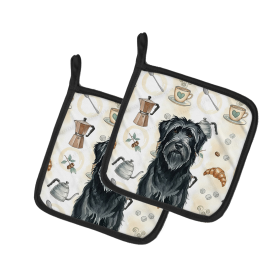 Black Briard Coffee Bar Pair of Pot Holders