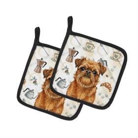 Belge Brussels Griffon Coffee Bar Pair of Pot Holders
