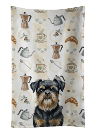 Black and Tan Brussels Griffon Coffee Bar Kitchen Towel