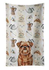 Red Brussels Griffon Coffee Bar Kitchen Towel
