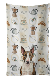 Brindle and White Bull Terrier Coffee Bar Kitchen Towel