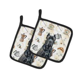 Cane Corso Coffee Bar Pair of Pot Holders
