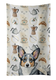 Blue Merle Cardigan Welsh Corgi Coffee Bar Kitchen Towel