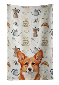 Red Cardigan Welsh Corgi Coffee Bar Kitchen Towel