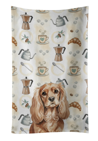 Ruby Cavalier Spaniel Coffee Bar Kitchen Towel