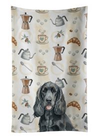 Black Cocker Spaniel Coffee Bar Kitchen Towel
