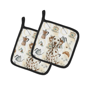 Liver Dalmatian Coffee Bar Pair of Pot Holders