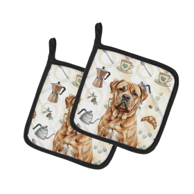 Dogue de Bordeaux Coffee Bar Pair of Pot Holders