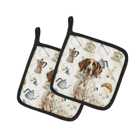 German Shorthaired Pointer Coffee Bar Pair of Pot Holders