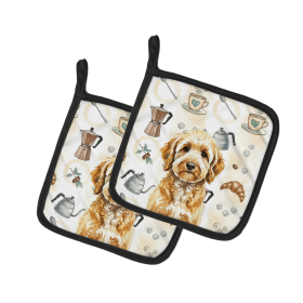 Goldendoodle Coffee Bar Pair of Pot Holders