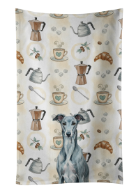 Blue Brindle Greyhound Coffee Bar Kitchen Towel