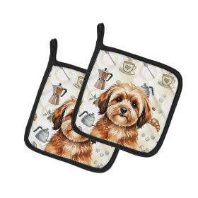 Sable Havanese Coffee Bar Pair of Pot Holders
