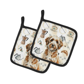 Lagotto Romagnolo Coffee Bar Pair of Pot Holders