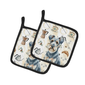 Blue Lakeland Terrier Coffee Bar Pair of Pot Holders