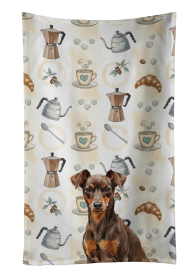 Chocolate and Rust Miniature Pinscher Min Pin Coffee Bar Kitchen Towel