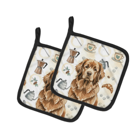 Brown Newfoundland Coffee Bar Pair of Pot Holders