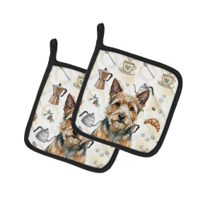 Norwich Terrier Coffee Bar Pair of Pot Holders