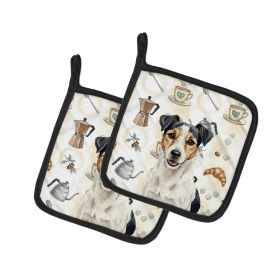 Parson Russell Terrier Coffee Bar Pair of Pot Holders