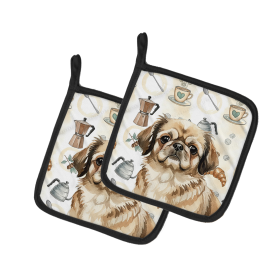 Sable Pekingese Coffee Bar Pair of Pot Holders