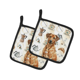Rhodesian Ridgeback Coffee Bar Pair of Pot Holders