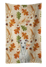 White Greyhound Heirloom Fall Kitchen Towel