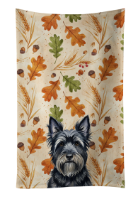 Black Skye Terrier Heirloom Fall Kitchen Towel