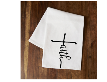 "Faith" Teal Towel
