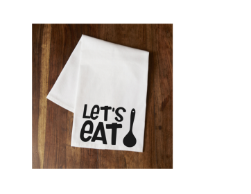 Let's Eat Tea Towel