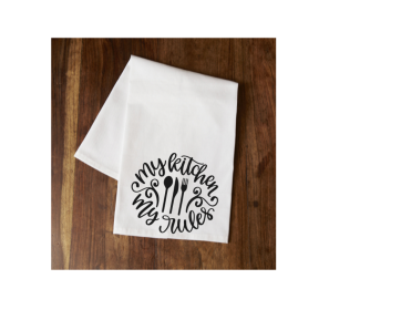 My Kitchen My Rules Tea Towel