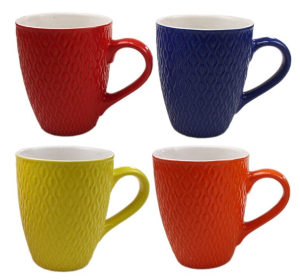 MARCELLE 4PC 15OZ COFFEE MUG SRT IN DISPLAY BOX IN SHIPPING BOX