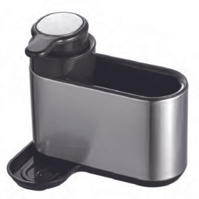 Cuisine Collection 7"Wx6"H Kitchen Sink Caddy with Pump, Fingerprint Resistant Matt Finish