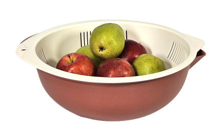 Cusine Collection 6 QT Bowl & Strainer Set - Puce
