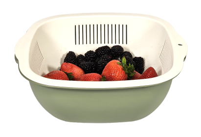 Cuisine Collecion 4.5 QT Bowl & Strainer Set - Sage