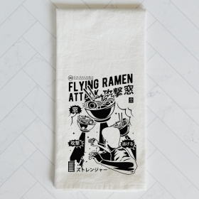 Flying Ramen Attack Kitchen Towel