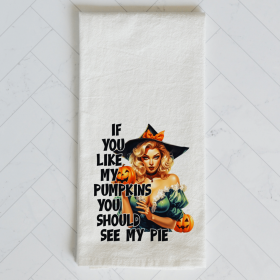 Pumpkins & Pie Pinup Kitchen Towel