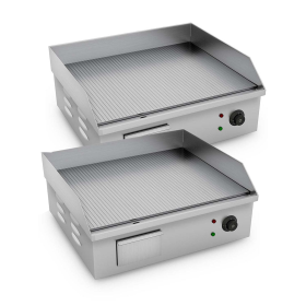 Electric Stainless Steel Ribbed Griddle Commercial Grill BBQ Hot Plate