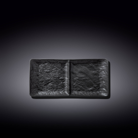 RECTANGULAR 2 SECTION DISH 10.5" X 5" | 27 X 13 CM