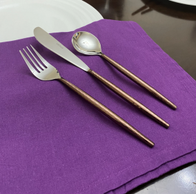 Hammered Stainless Steel Flatware 36-Piece Set (Dinner knives, Dinner Forks, Soup Spoons)