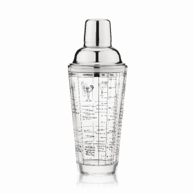 Glass Recipe Shaker By True