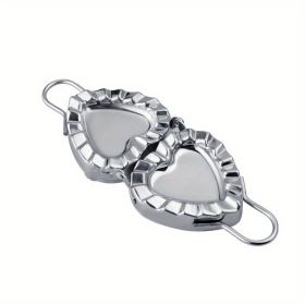 1pc, Heart Shaped Dumpling Maker Press, Stainless Steel Dumpling Mold,Ravioli Maker Press, Easy-Tool For Dumpling Wrapper