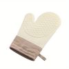 1pc Anti-scalding Gloves Heat Insulation Thickened Silicone Kitchen Oven Baking High Temperature Resistant Non-slip Heat-proof Microwave Oven