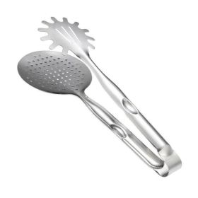 Kitchen Tong with Skimmer and Pasta Server Function Stainless Steel