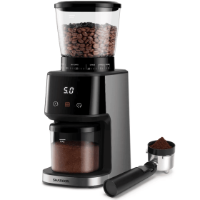 Electric Spice coffee grinder 31 gear control powder eye touch control cone electric coffee grinder bean bin 275g powder bin 100g LED