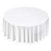 VEVOR White Round Tablecloths 6 Pack, 132 Inches in Diameter, Stain- & Wrinkle- Resistant, Machine Washable Table Clothes