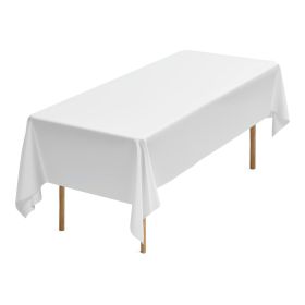VEVOR White Tablecloths for Rectangle Tables, 10 Pack, 60 x 102 Inches, Reusable and Machine Washable Table Clothes