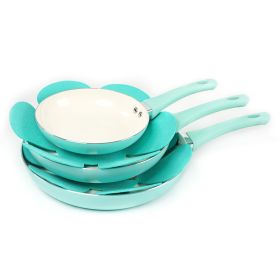 Frying Pan Set Pressed Aluminum Ceramic Non-stick Coating with BAKELITE Handles, PFAS-Free 8', 10' & 12', 5 Piece
