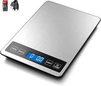 Food Scale, 1g/0.1oz Digital Kitchen Scale - 22lb, 7 Units, Tare & PCS, Rechargeable Power