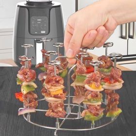 Skewers for Grilling Metal Kabob Skewer, Air Fryer Stand, Compatible 6QT Air Fryers for Grilling