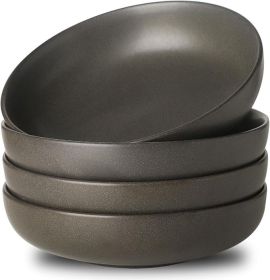 34 oz Large Salad Bowl Set of 4, Ceramic Serving Bowls for Ramen, Pasta, Fruit, Cereal, Dinner, Wide and Shallow Bowls